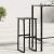 Scaune bar, 2 buc. negru 38x38x80 cm oțel vopsit electrostatic GartenMobel Dekor
