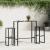 Scaune bar, 2 buc. negru 38x38x80 cm oțel vopsit electrostatic GartenMobel Dekor
