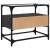 Dulap TV blat sticlă, negru, 60x35x51 cm lemn prelucrat GartenMobel Dekor
