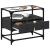 Dulap TV blat sticlă, negru, 60x35x51 cm lemn prelucrat GartenMobel Dekor