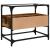 Dulap TV blat sticlă stejar fumuriu 60x35x51 cm lemn prelucrat GartenMobel Dekor