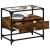 Dulap TV blat sticlă stejar fumuriu 60x35x51 cm lemn prelucrat GartenMobel Dekor