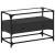 Dulap TV blat sticlă, negru, 80x35x51 cm lemn prelucrat GartenMobel Dekor
