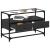 Dulap TV blat sticlă, negru, 80x35x51 cm lemn prelucrat GartenMobel Dekor