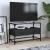 Dulap TV blat sticlă, negru, 80x35x51 cm lemn prelucrat GartenMobel Dekor