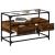 Dulap TV blat sticlă stejar fumuriu 80x35x51 cm lemn prelucrat GartenMobel Dekor