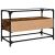 Dulap TV blat sticlă stejar fumuriu 80x35x51 cm lemn prelucrat GartenMobel Dekor