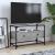 Dulap TV blat sticlă, gri sonoma, 80x35x51 cm lemn prelucrat GartenMobel Dekor