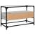 Dulap TV blat sticlă, gri sonoma, 80x35x51 cm lemn prelucrat GartenMobel Dekor