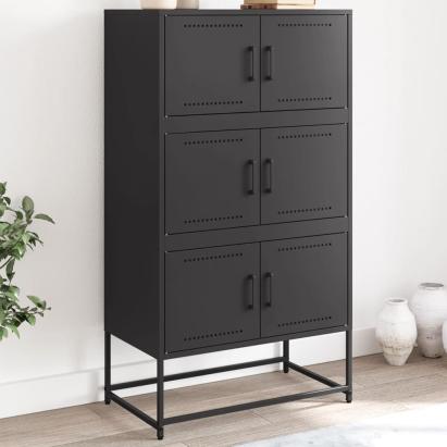 Dulap, negru, 68,5x38,5x123,5 cm, oțel GartenMobel Dekor