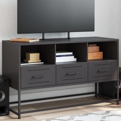 Dulap TV, negru, 68,5x39x60,5 cm, oțel GartenMobel Dekor