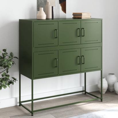 Dulap, verde măsliniu, 100,5x39x107 cm, oțel laminat la rece GartenMobel Dekor