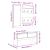 Set de mobilier pentru hol, 4 piese, alb, lemn prelucrat GartenMobel Dekor