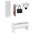 Set de mobilier pentru hol, 4 piese, alb, lemn prelucrat GartenMobel Dekor