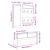 Set de mobilier pentru hol, 4 piese, negru, lemn prelucrat GartenMobel Dekor