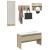 Set mobilier pentru hol, 4 piese, stejar sonoma, lemn prelucrat GartenMobel Dekor