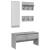Set de mobilier pentru hol, 4 piese, gri beton, lemn prelucrat GartenMobel Dekor