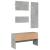 Set de mobilier pentru hol, 4 piese, gri beton, lemn prelucrat GartenMobel Dekor