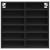 Dulap cu vitrină, negru, 60x8,5x58 cm, lemn prelucrat GartenMobel Dekor