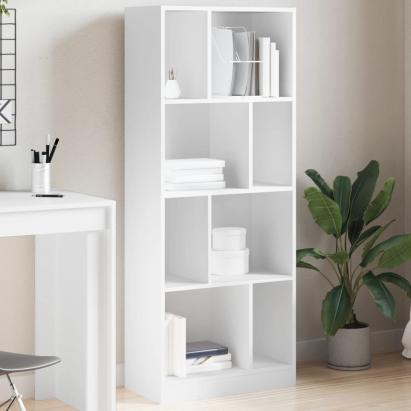 Bibliotecă, alb, 57x28,5x141 cm, lemn prelucrat GartenMobel Dekor