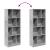 Bibliotecă, gri beton, 57x28,5x141 cm, lemn prelucrat GartenMobel Dekor