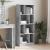 Bibliotecă, gri beton, 57x28,5x141 cm, lemn prelucrat GartenMobel Dekor