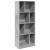 Bibliotecă, gri beton, 57x28,5x141 cm, lemn prelucrat GartenMobel Dekor