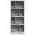 Bibliotecă, gri sonoma, 57x28,5x141 cm, lemn prelucrat GartenMobel Dekor
