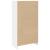 Bibliotecă, alb, 57x28,5x107,5 cm, lemn prelucrat GartenMobel Dekor
