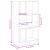 Bibliotecă, stejar fumuriu, 57x28,5x107,5 cm, lemn prelucrat GartenMobel Dekor