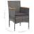 Set mobilier bistro, 3 piese, gri, poliratan/sticlă securizată GartenMobel Dekor