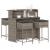 Set mobilier bar de grădină, cu perne, 5 piese, gri, poliratan GartenMobel Dekor