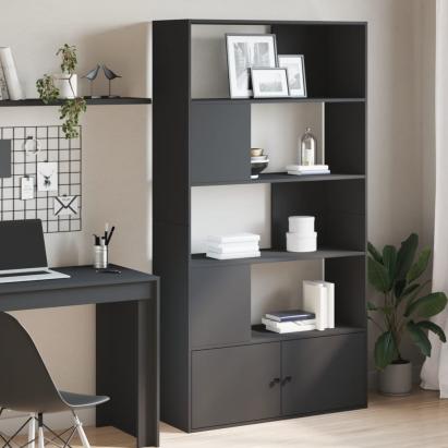 Bibliotecă, negru, 100x36x189 cm, lemn prelucrat GartenMobel Dekor