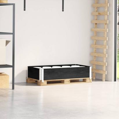 Ramă pentru paleți, negru, 100x50 cm, lemn masiv de pin GartenMobel Dekor