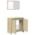 Set mobilier de baie, 2 piese, stejar sonoma, lemn prelucrat GartenMobel Dekor