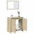 Set mobilier de baie, 2 piese, stejar sonoma, lemn prelucrat GartenMobel Dekor