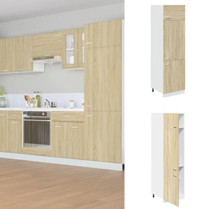 Dulap pentru frigider, stejar Sonoma, 60 x 57 x 207 cm, PAL GartenMobel Dekor