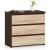 Comoda, placa laminata, 3 sertare, stejar Wenge si Sonoma, 60x35x57 cm GartenVIP DiyLine