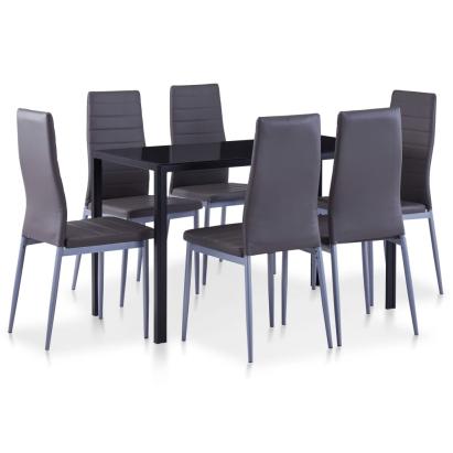 Set mobilier de bucătărie, 7 piese, gri GartenMobel Dekor