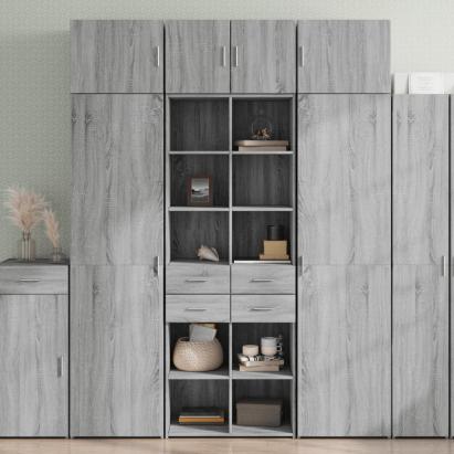 Dulap înalt, gri sonoma, 70x42,5x185 cm, lemn prelucrat GartenMobel Dekor