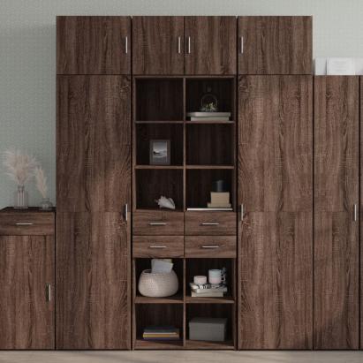 Dulap înalt, stejar maro, 70x42,5x185 cm, lemn prelucrat GartenMobel Dekor