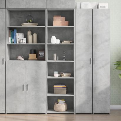 Dulap înalt, gri beton, 50x41x185 cm, lemn prelucrat GartenMobel Dekor