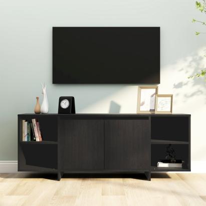 Comodă TV, negru, 130x35x50 cm, PAL GartenMobel Dekor