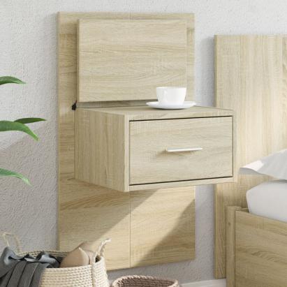 Noptieră montată pe perete cu lumini LED, stejar sonoma GartenMobel Dekor