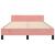 Cadru de pat cu tăblie, roz, 120x200 cm, catifea GartenMobel Dekor
