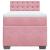 Pat box spring cu saltea, roz, 90x190 cm, catifea GartenMobel Dekor