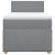 Pat continental cu saltea, gri deschis, 80x200 cm, textil GartenMobel Dekor