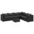Set mobilier de grădină cu perne, 7 piese, negru, poliratan GartenMobel Dekor