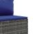 Set mobilier de grădină cu perne, 6 piese, gri, poliratan GartenMobel Dekor