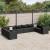 Set mobilier de grădină cu perne, 10 piese, negru, poliratan GartenMobel Dekor
